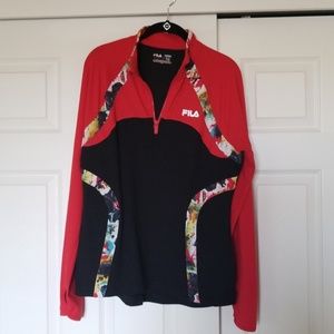 Fila Red Running Pullover Size Large